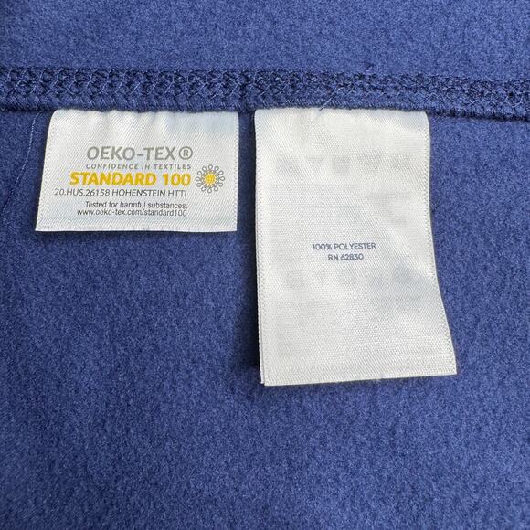 Lands' End Women's Plus sz 3X (24W-26W) Navy Fleece Pullover 1/4 Zip Pullover LS - Picture 4 of 8